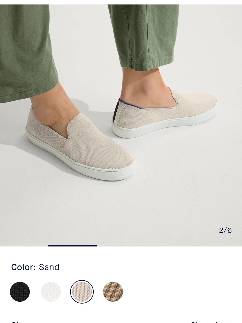 Rothy's Sand Slip-On Canvas Loafers